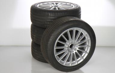 Alloy rims and tires set GOODY/EagleF1Asymmetric3 multi-spoke wheel 