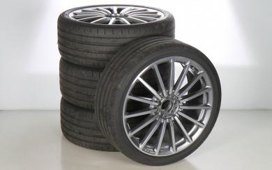 Alloy rims and tires set YOKO/AdvanSportV107 AMG multi-spoke 