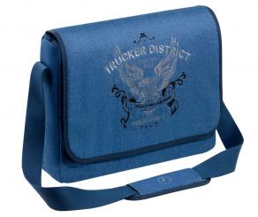 Colección bolsa bandolera azul tejano, algodón 